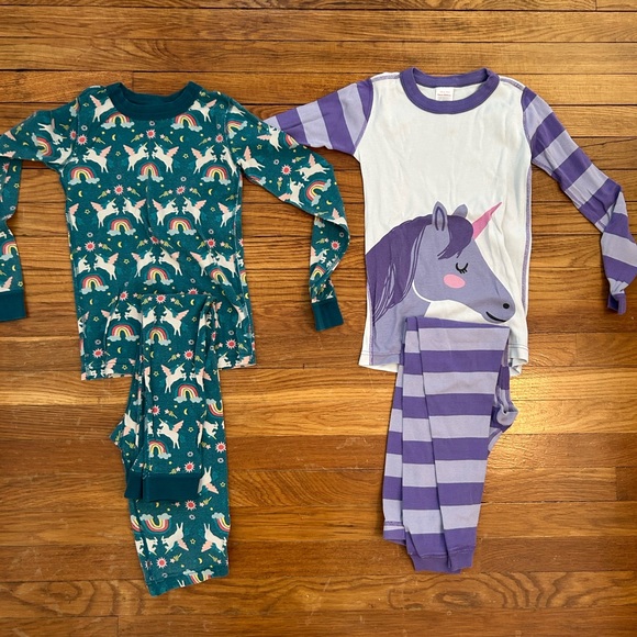 Hanna Andersson Other - Hanna Andersson Teal and Purple Unicorn Pajama Sets (2 sets of long pajamas)